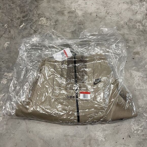 Nike Tech Fleece Full Zip Jacket Khaki Black FB7921 247 Men Size L Retail $145 - Picture 2 of 7